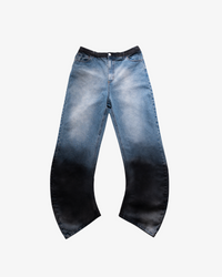 J SHAPED DENIMS - OMBRE BLUE