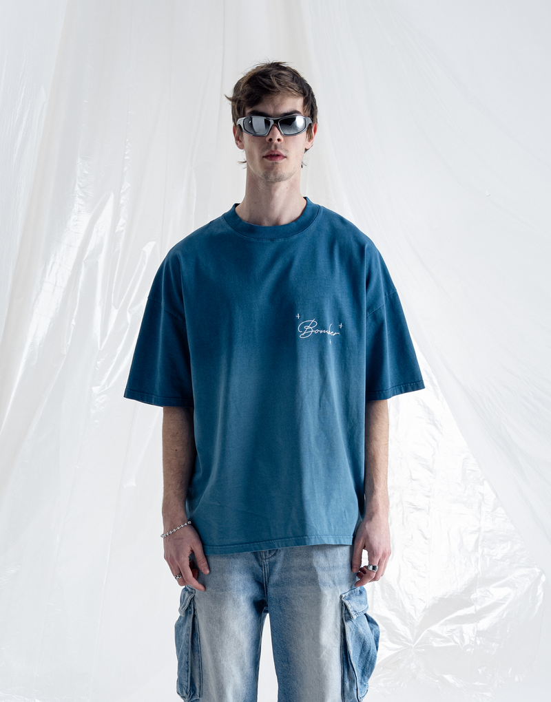 BOMBER DREAM AWAKE T-SHIRT – SEA BLUE