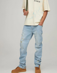 BOMBER PAINT DENIM - VINTAGE BLUE