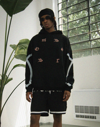 BOMBER FISH HOODIE - BLACK