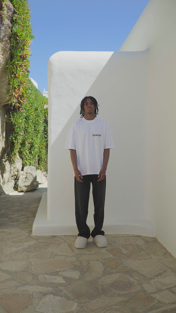 BOMBER LOGO T-SHIRT - WHITE