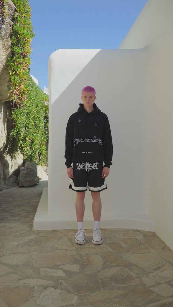 BOMBER PLUS HOODIE - BLACK