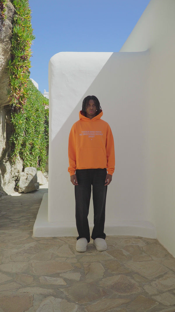 BOMBER QUOTE HOODIE - ORANGE