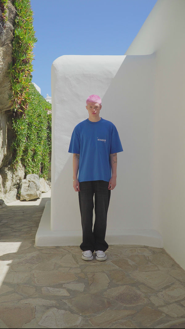 BOMBER LOGO T-SHIRT - BLUE