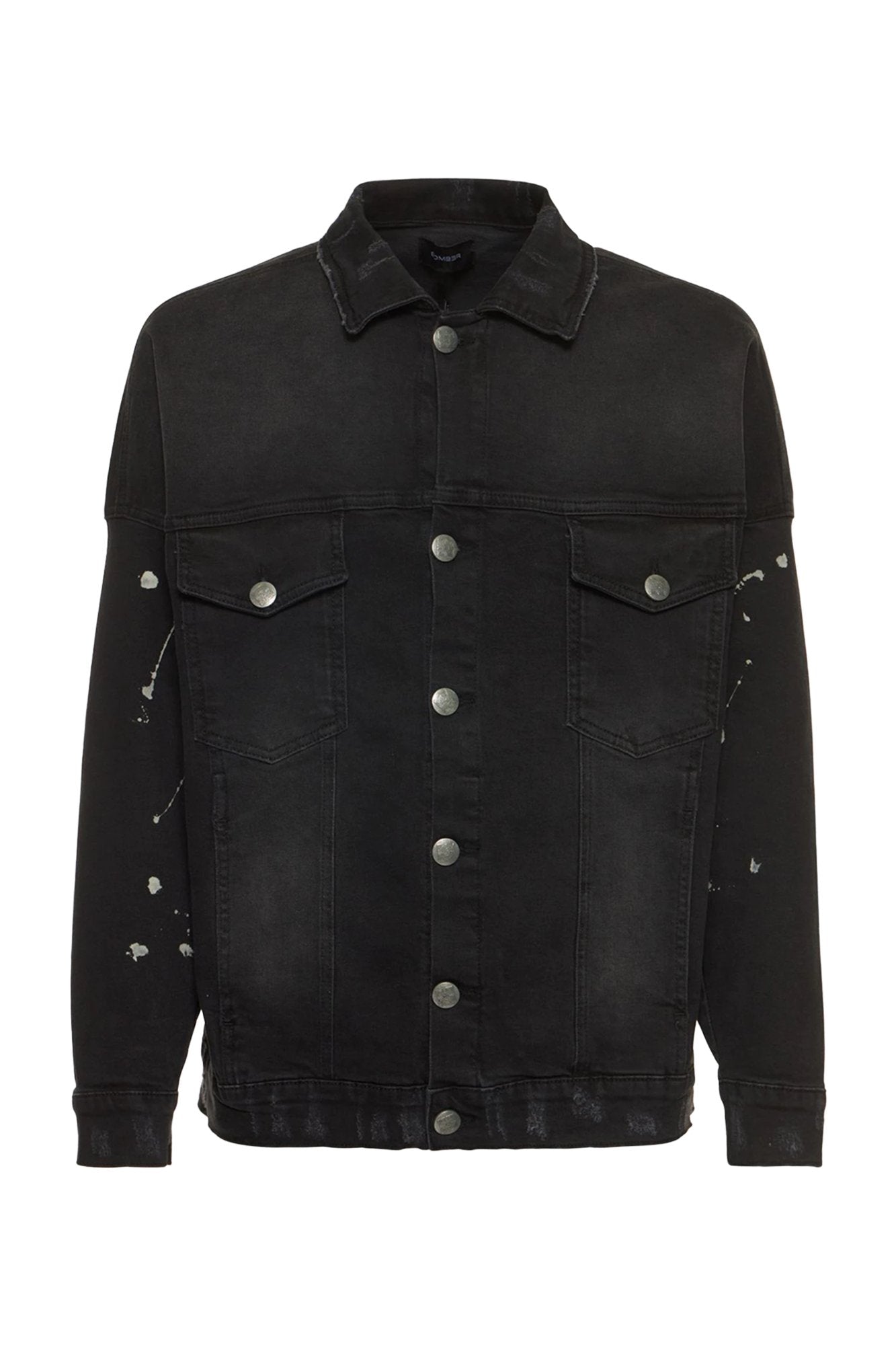 Black denim hotsell jacket ripped